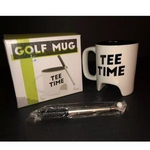 Tee Time Golf Mug With Mini Ball & Pen Game